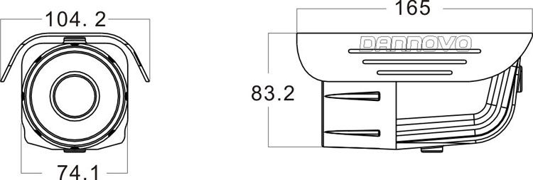 迷你200万高清1080P防水网络摄像机尺寸图